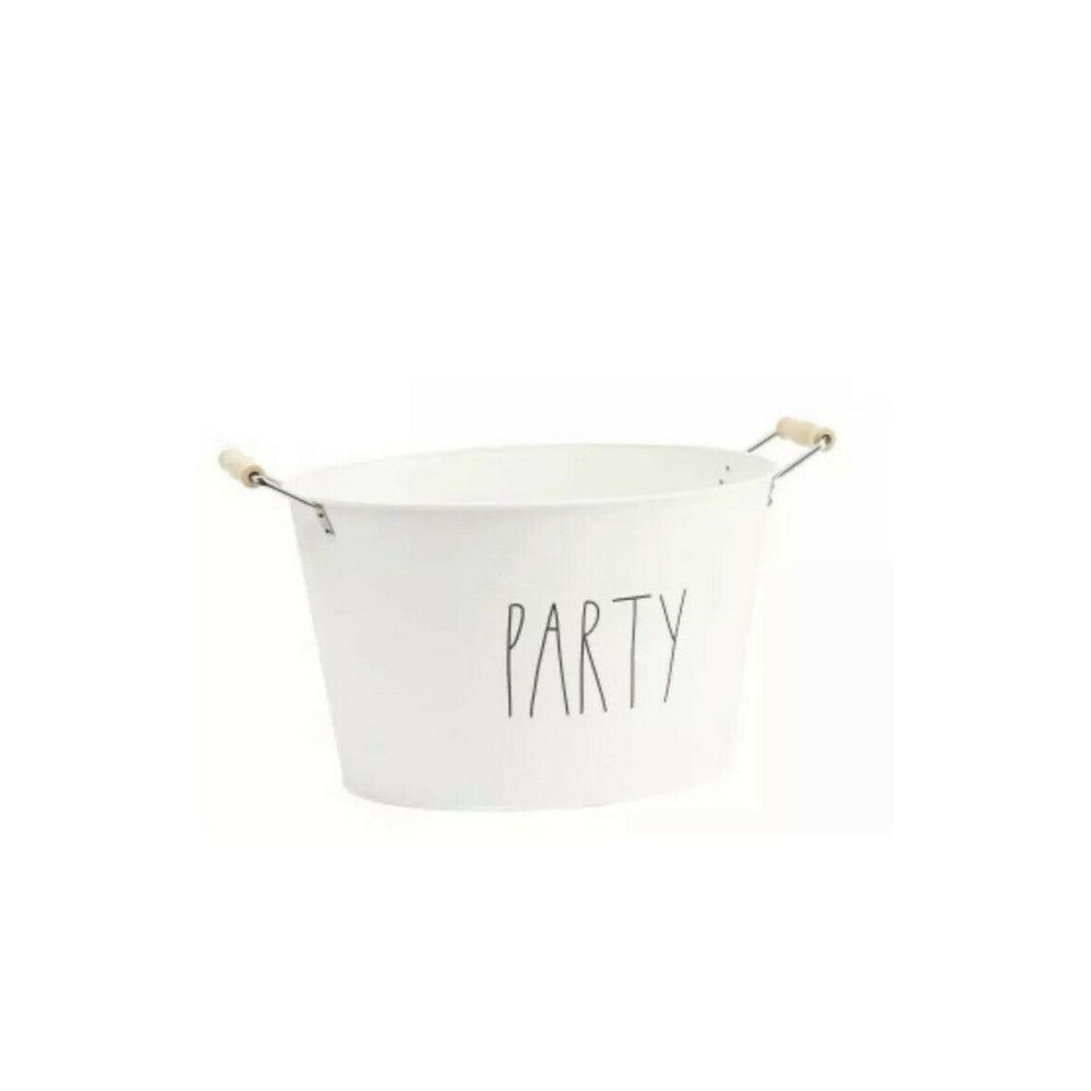 New Rae Dunn Party Tin Drink Bucket Ice Beverage B
